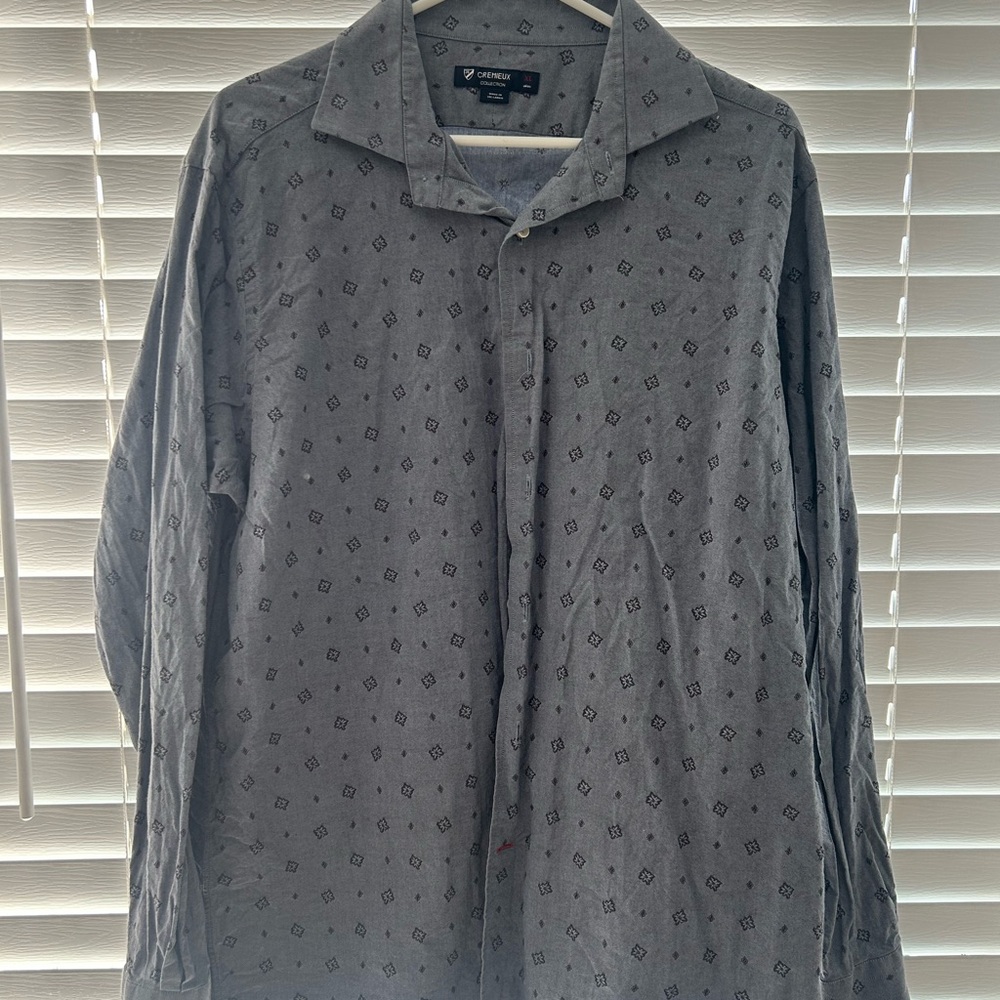 Daniel Cremieux Blue Black Patterned Men’s XL Long Sleeve Button Down